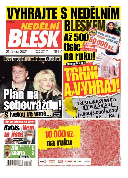 E-magazín Nedělní Blesk - 21.2.2021 - CZECH NEWS CENTER a. s.