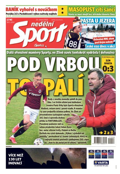 E-magazín Nedělní Sport - 21.2.2021 - CZECH NEWS CENTER a. s.