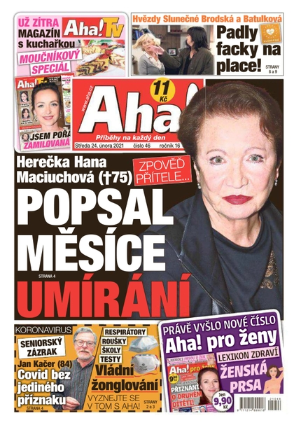 E-magazín AHA! - 24.2.2021 - CZECH NEWS CENTER a. s.