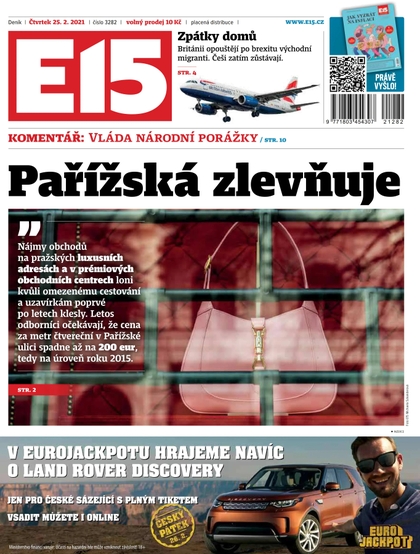 E-magazín E15 - 25.2.2021 - CZECH NEWS CENTER a. s.