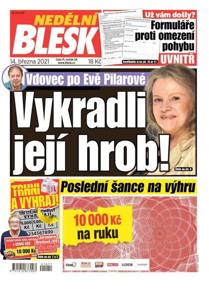 E-magazín Nedělní Blesk - 14.3.2021 - CZECH NEWS CENTER a. s.