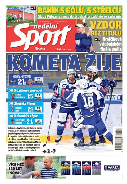 E-magazín Nedělní Sport - 14.3.2021 - CZECH NEWS CENTER a. s.