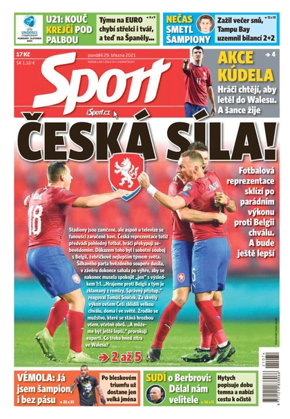 E-magazín Sport - 29.3.2021 - CZECH NEWS CENTER a. s.