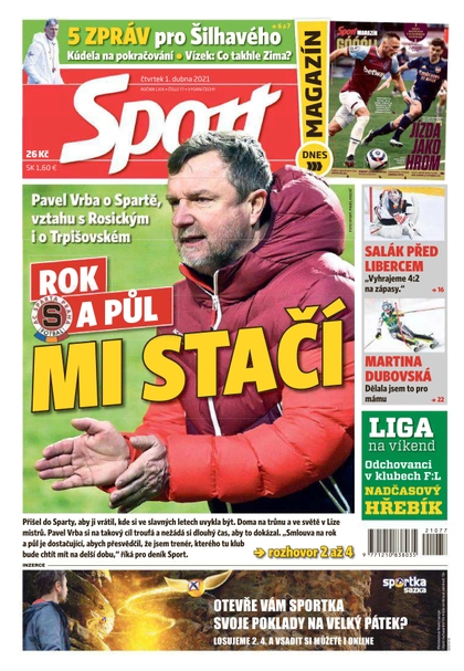 E-magazín Sport - 1.4.2021 - CZECH NEWS CENTER a. s.