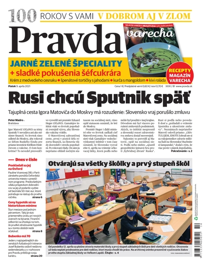 E-magazín Dennik Pravda 9. 4. 2021 - OUR MEDIA SR a. s.