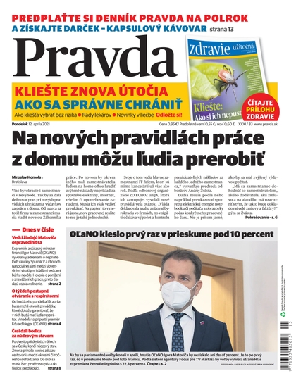 E-magazín Denník Pravda 12. 4. 2021 - OUR MEDIA SR a. s.