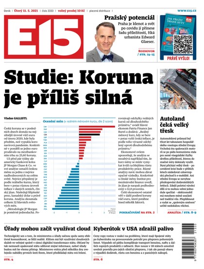 E-magazín E15 - 11.5.2021 - CZECH NEWS CENTER a. s.