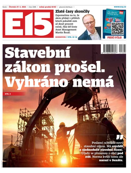 E-magazín E15 - 27.5.2021 - CZECH NEWS CENTER a. s.