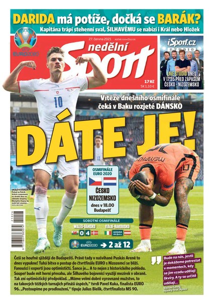 E-magazín Nedělní Sport - 27.6.2021 - CZECH NEWS CENTER a. s.