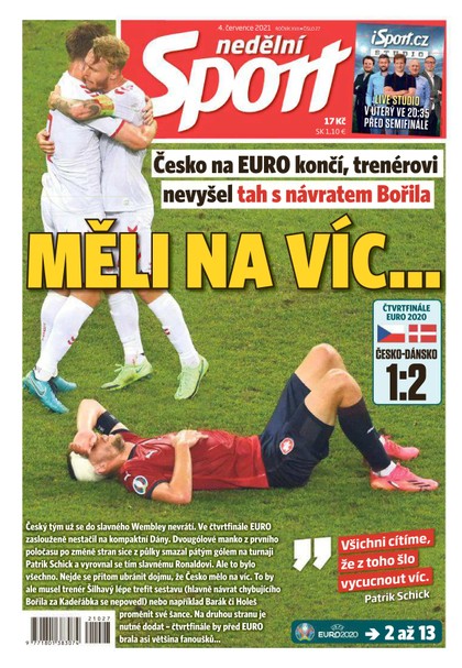 E-magazín Nedělní Sport - 4.7.2021 - CZECH NEWS CENTER a. s.