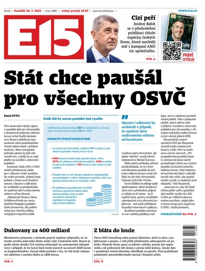 E-magazín E15 - 26.7.2021 - CZECH NEWS CENTER a. s.