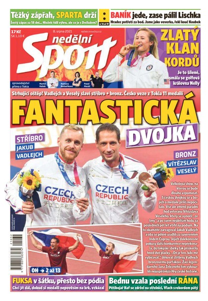 E-magazín Nedělní Sport - 8.8.2021 - CZECH NEWS CENTER a. s.