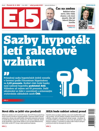 E-magazín E15 - 19.8.2021 - CZECH NEWS CENTER a. s.