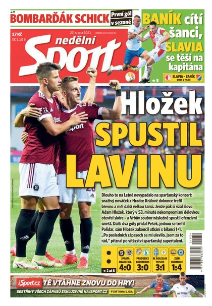 E-magazín Nedělní Sport - 22.8.2021 - CZECH NEWS CENTER a. s.