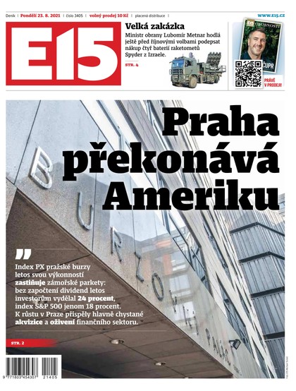 E-magazín E15 - 23.8.2021 - CZECH NEWS CENTER a. s.