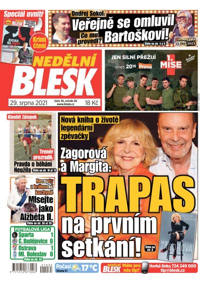 E-magazín Nedělní Blesk - 29.8.2021 - CZECH NEWS CENTER a. s.