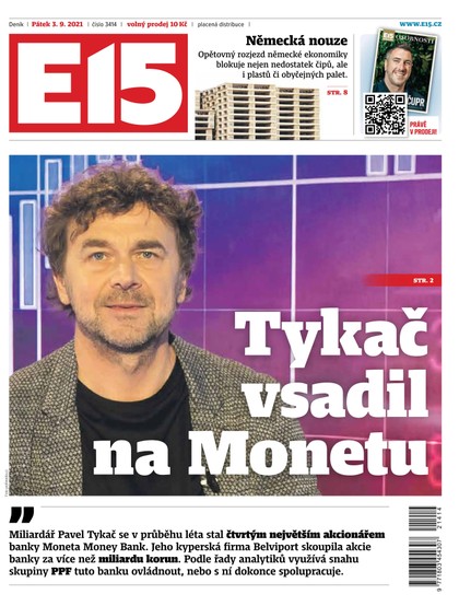 E-magazín E15 - 3.9.2021 - CZECH NEWS CENTER a. s.