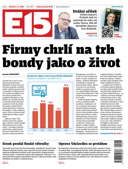 E-magazín E15 - 8.9.2021 - CZECH NEWS CENTER a. s.