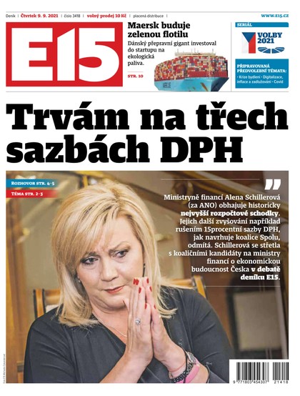 E-magazín E15 - 9.9.2021 - CZECH NEWS CENTER a. s.