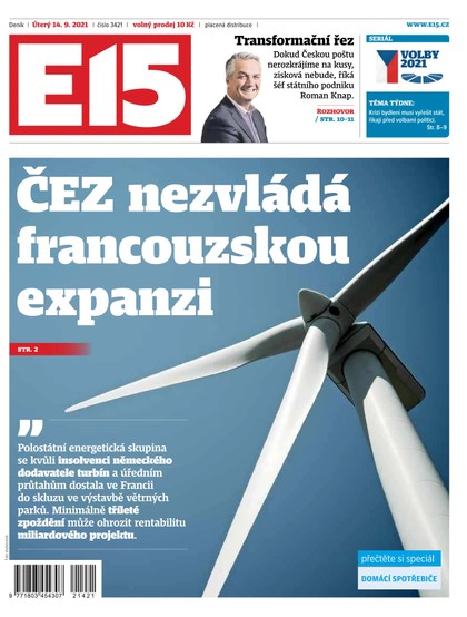 E-magazín E15 - 14.9.2021 - CZECH NEWS CENTER a. s.