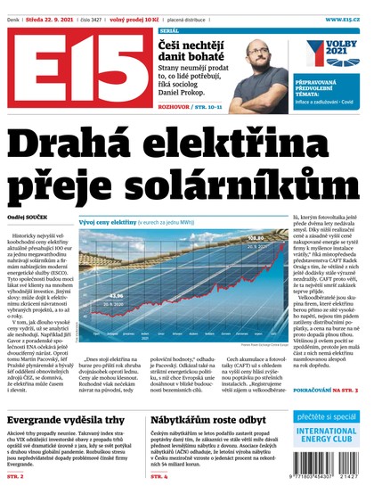 E-magazín E15 - 22.9.2021 - CZECH NEWS CENTER a. s.