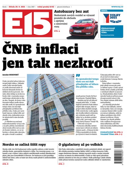 E-magazín E15 - 29.9.2021 - CZECH NEWS CENTER a. s.