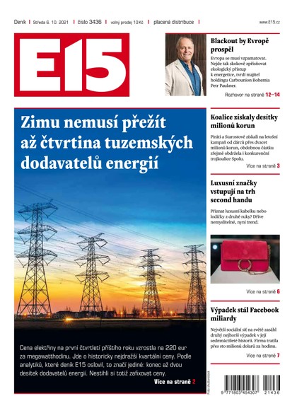 E-magazín E15 - 6.10.2021 - CZECH NEWS CENTER a. s.