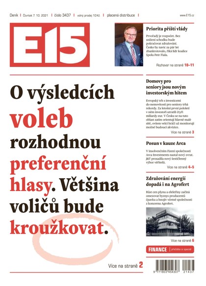 E-magazín E15 - 7.10.2021 - CZECH NEWS CENTER a. s.