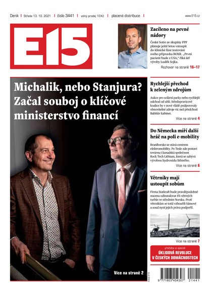 E-magazín E15 - 13.10.2021 - CZECH NEWS CENTER a. s.