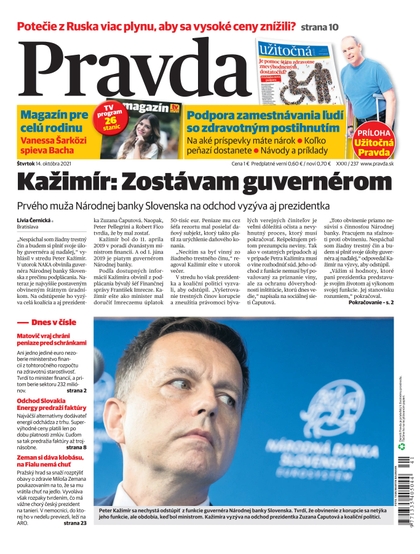 E-magazín Denník Pravda 14. 10. 2021 - OUR MEDIA SR a. s.
