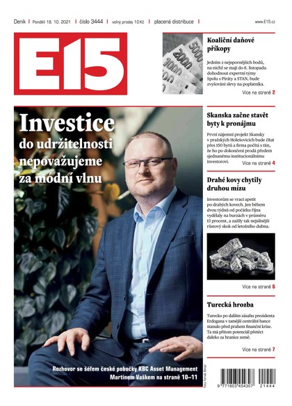 E-magazín E15 - 18.10.2021 - CZECH NEWS CENTER a. s.