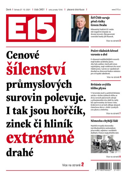 E-magazín E15 - 27.10.2021 - CZECH NEWS CENTER a. s.