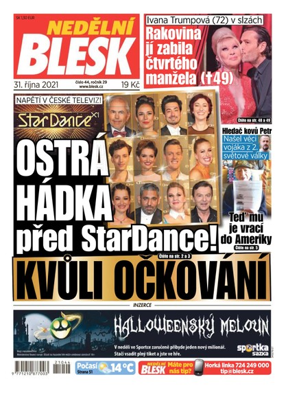 E-magazín Nedělní Blesk - 31.10.2021 - CZECH NEWS CENTER a. s.