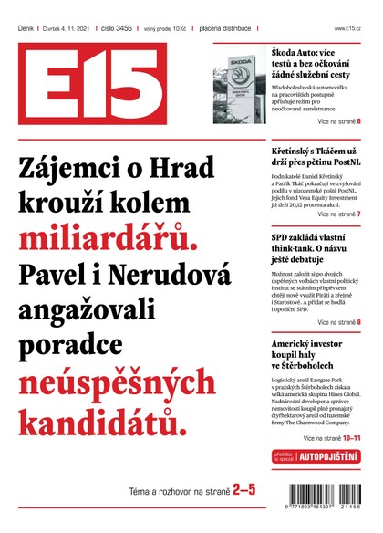 E-magazín E15 - 4.11.2021 - CZECH NEWS CENTER a. s.