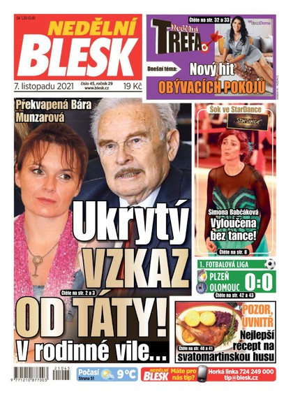 E-magazín Nedělní Blesk - 7.11.2021 - CZECH NEWS CENTER a. s.