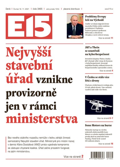 E-magazín E15 - 18.11.2021 - CZECH NEWS CENTER a. s.