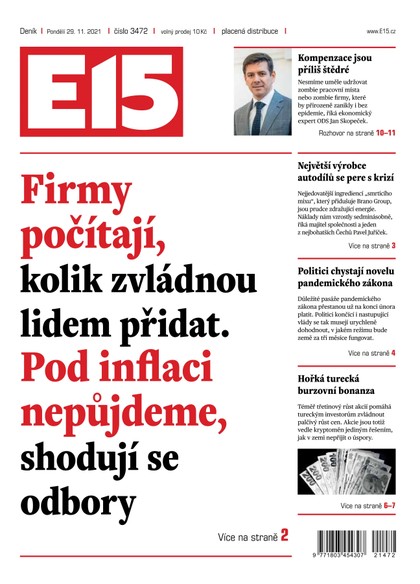 E-magazín E15 - 29.11.2021 - CZECH NEWS CENTER a. s.