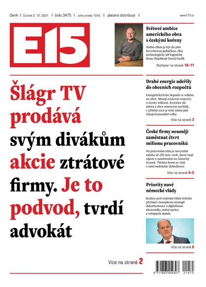 E-magazín E15 - 2.12.2021 - CZECH NEWS CENTER a. s.