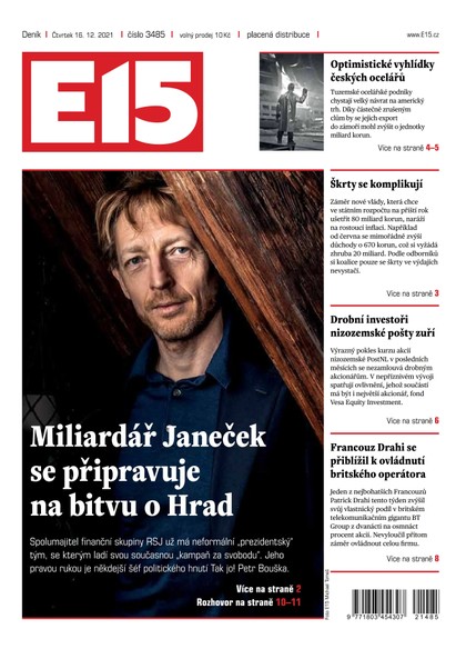 E-magazín E15 - 16.12.2021 - CZECH NEWS CENTER a. s.