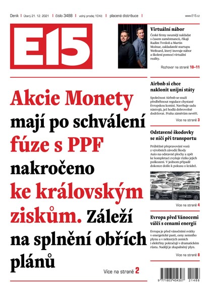 E-magazín E15 - 21.12.2021 - CZECH NEWS CENTER a. s.