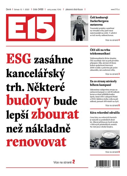 E-magazín E15 - 12.1.2022 - CZECH NEWS CENTER a. s.