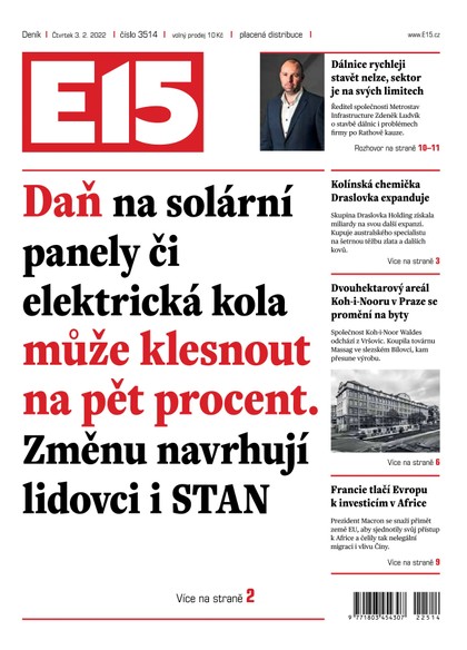 E-magazín E15 - 3.2.2022 - CZECH NEWS CENTER a. s.