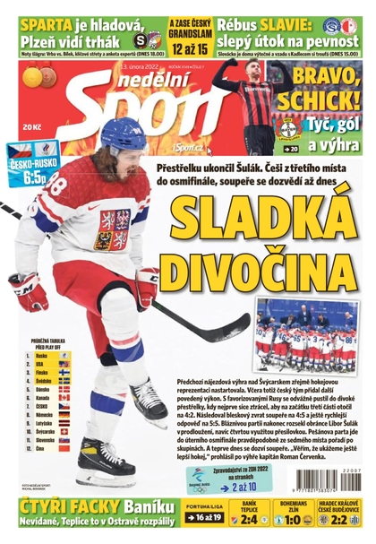E-magazín Nedělní Sport - 13.2.2022 - CZECH NEWS CENTER a. s.