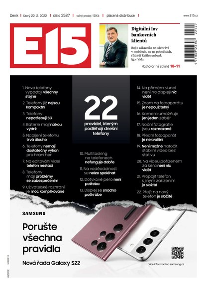 E-magazín E15 - 22.2.2022 - CZECH NEWS CENTER a. s.