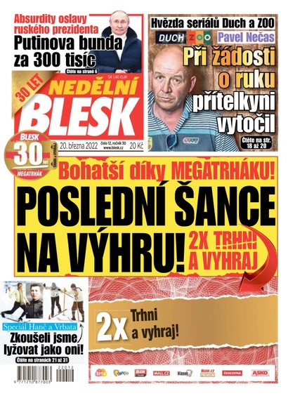 E-magazín Nedělní Blesk - 20.3.2022 - CZECH NEWS CENTER a. s.