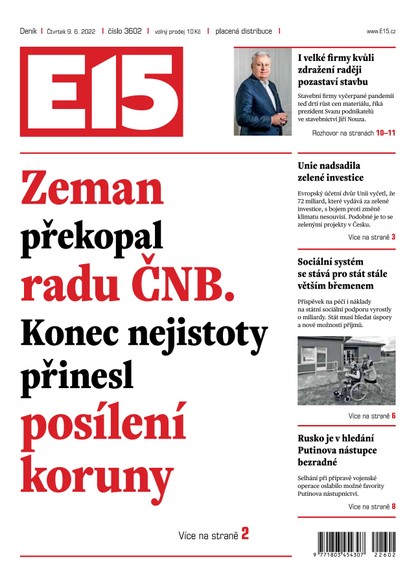 E-magazín E15 - 9.6.2022 - CZECH NEWS CENTER a. s.