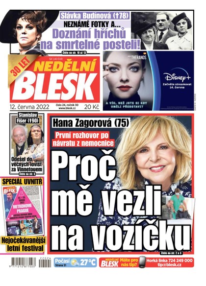 E-magazín NEDĚLNÍ BLESK - 12.6.2022 - CZECH NEWS CENTER a. s.