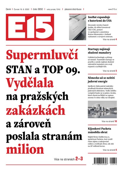 E-magazín E15 - 18.8.2022 - CZECH NEWS CENTER a. s.