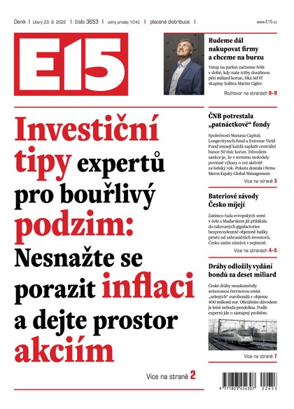 E-magazín E15 - 23.8.2022 - CZECH NEWS CENTER a. s.