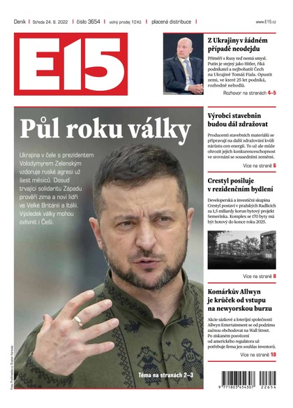 E-magazín E15 - 24.8.2022 - CZECH NEWS CENTER a. s.